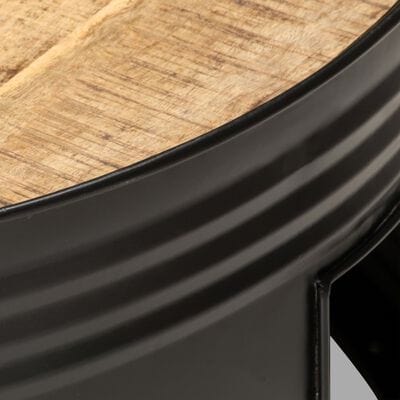 Table basse metal noir ronde