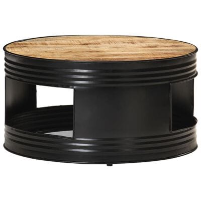 Table basse metal noir ronde