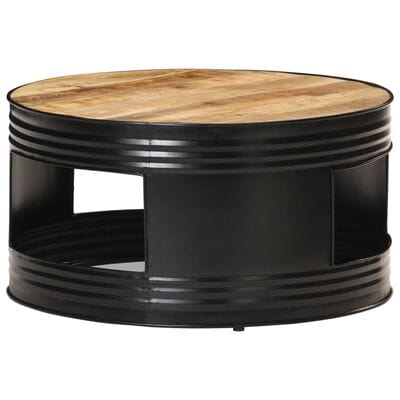 Table basse metal noir ronde