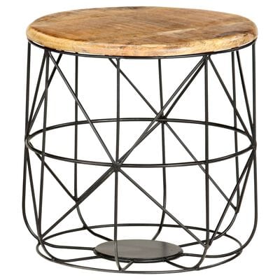 Table basse métal noir ronde