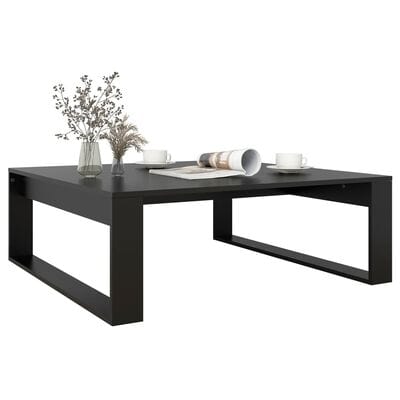 Table basse noir et bois