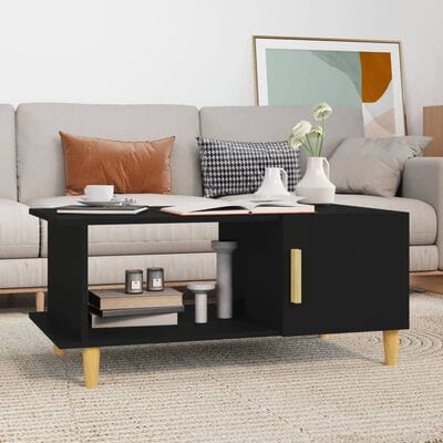 Table basse noir rangement