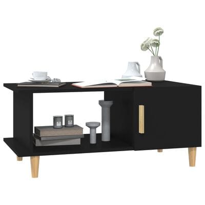 Table basse noir rangement