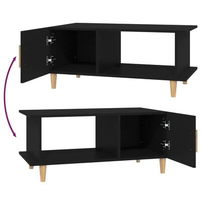 Table basse noir rangement