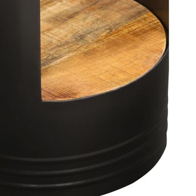 Table basse ronde bois avec rangement