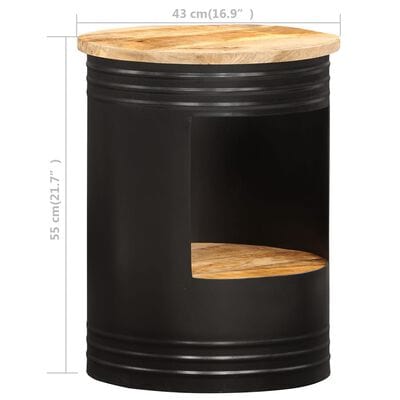 Table basse ronde bois avec rangement
