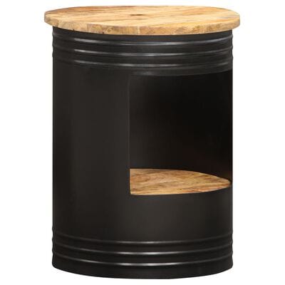 Table basse ronde bois avec rangement