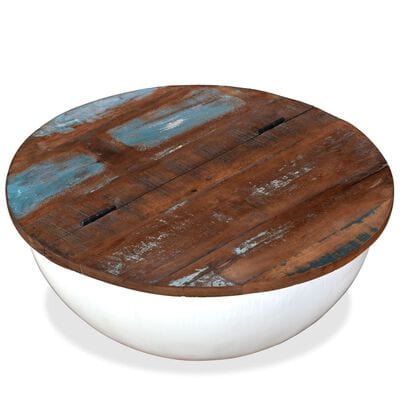 Table basse ronde bois design