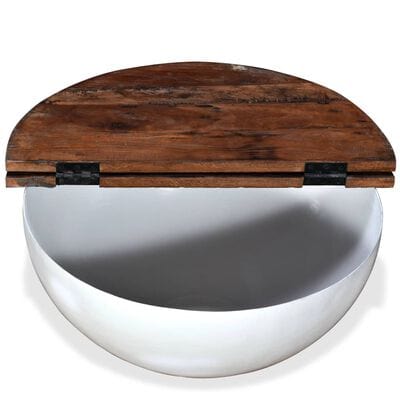 Table basse ronde bois design