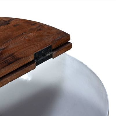 Table basse ronde bois design