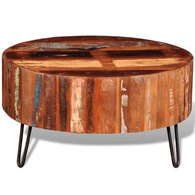 Table basse ronde bois naturel
