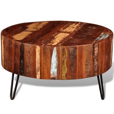 Table basse ronde bois naturel