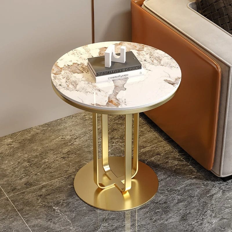 Table Basse Ronde Design Doré PIO - Élégance et Modernité Table Basse Ronde Design Doré PIO - Élégance et Modernité