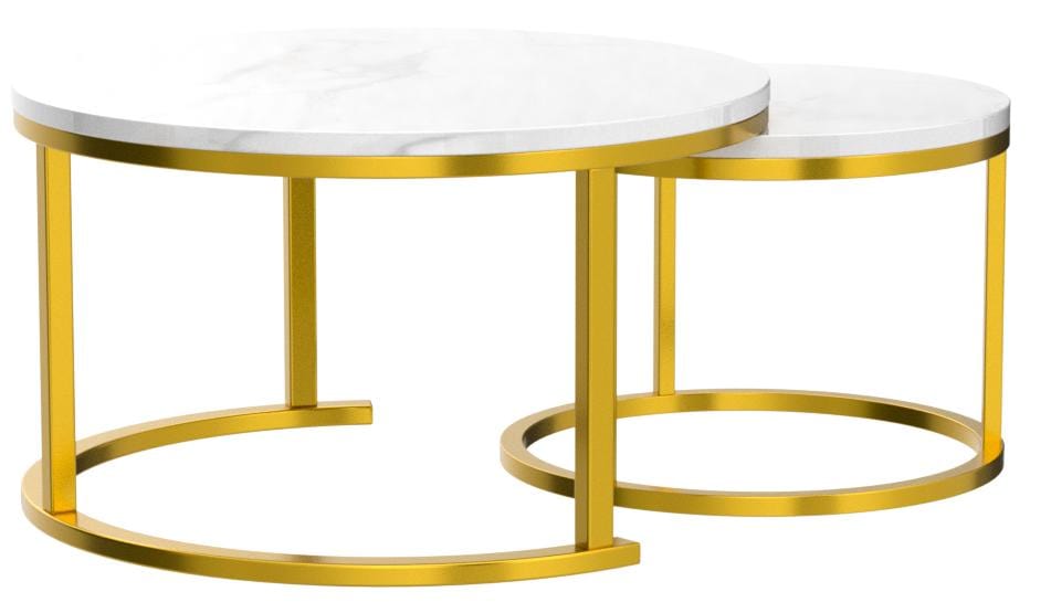 Table basse ronde en marbre