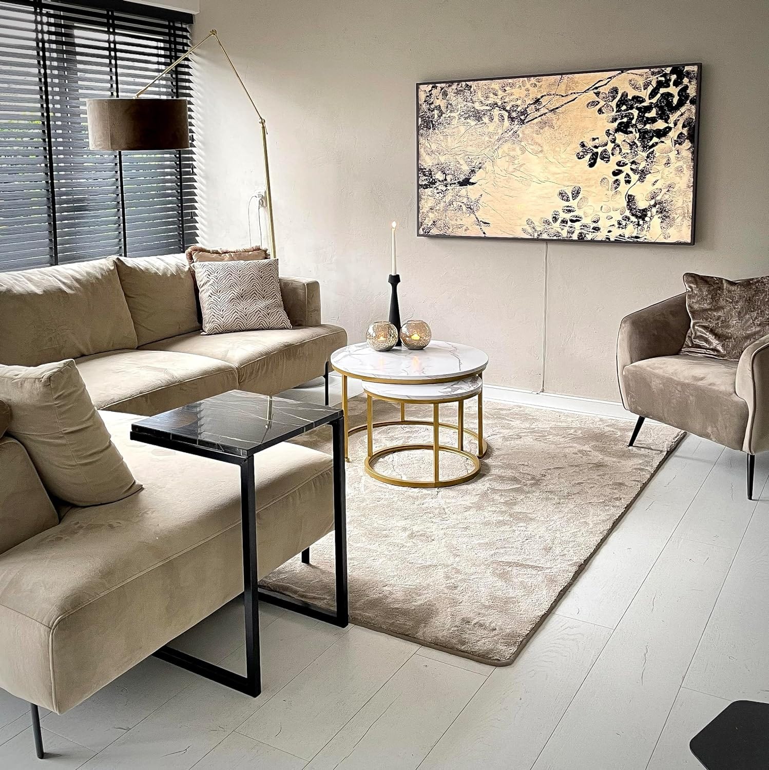 Table basse ronde en marbre