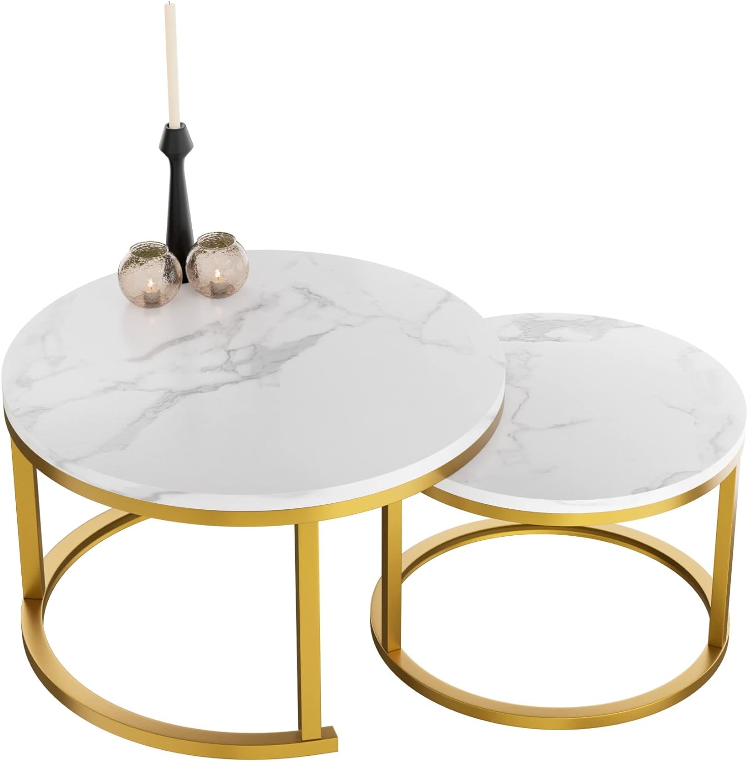 Table basse ronde en marbre