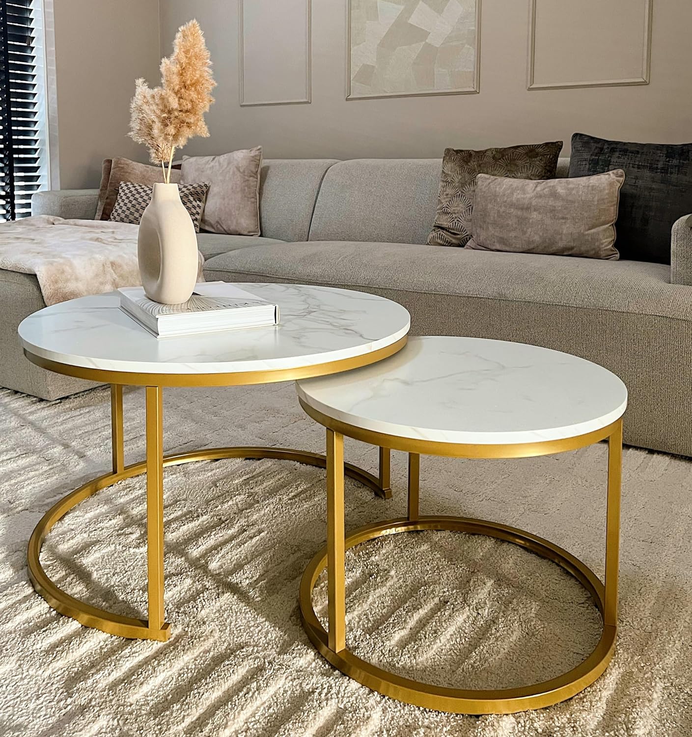 Table basse ronde en marbre