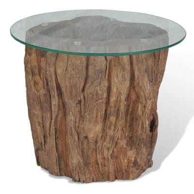 Table basse ronde en teck