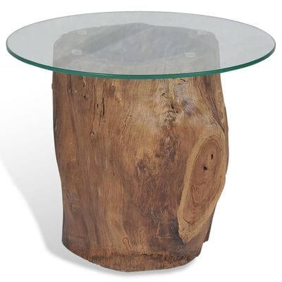 Table basse ronde en teck