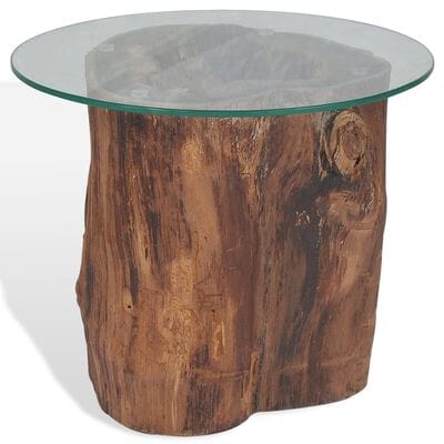 Table basse ronde en teck