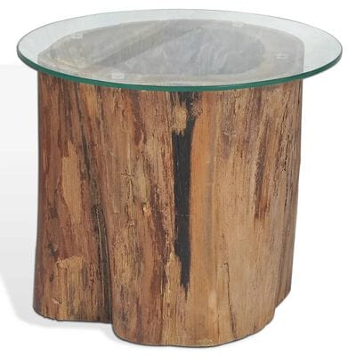 Table basse ronde en teck
