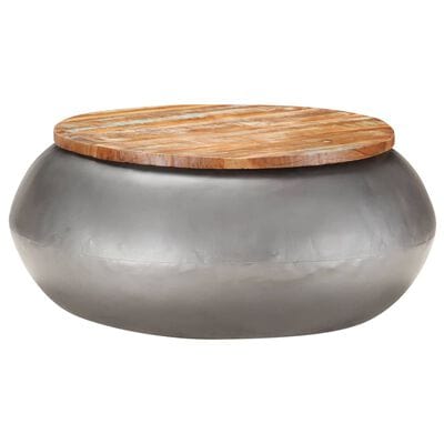 Table basse ronde grise