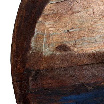 Table basse ronde metal et bois