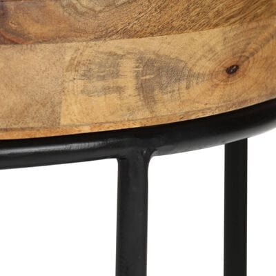 Table basse ronde noir metal