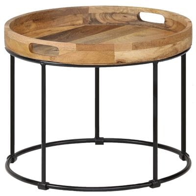 Table basse ronde noir metal