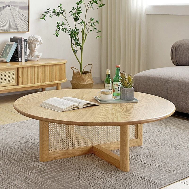 Table basse ronde scandinave