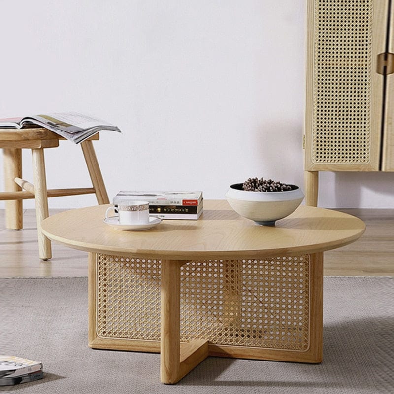 Table basse ronde scandinave