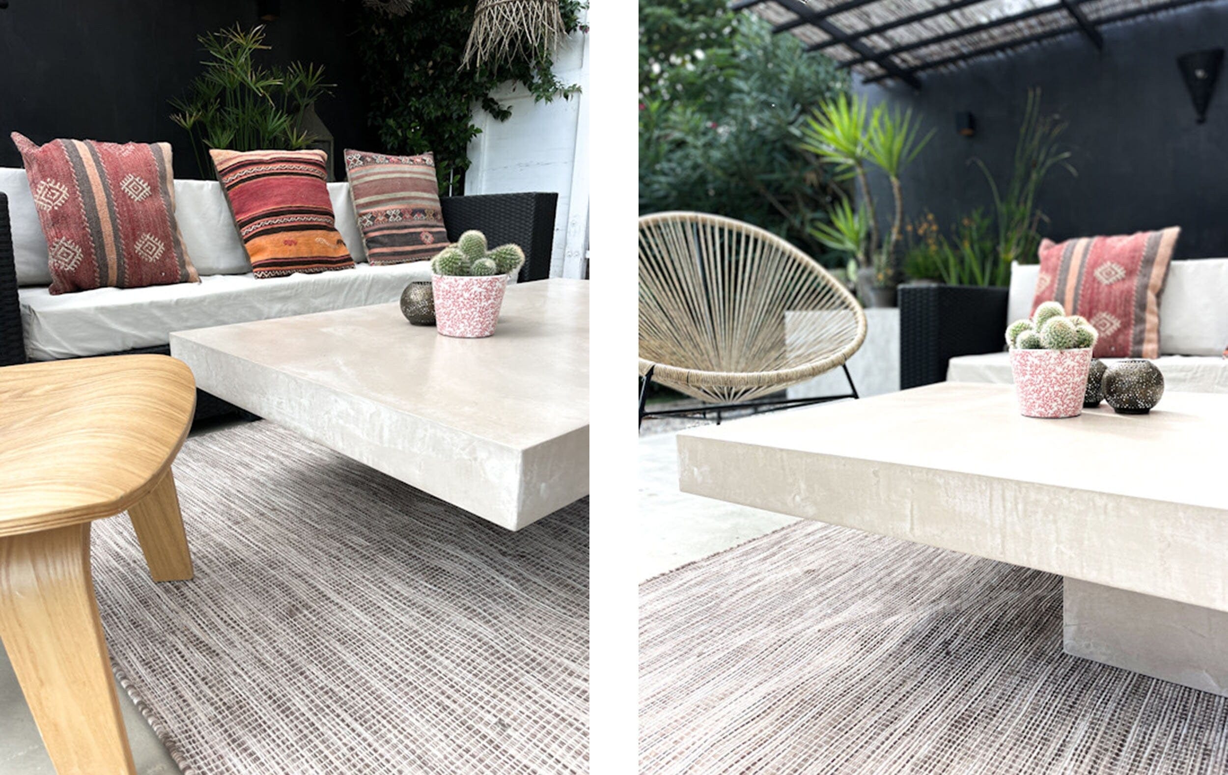 Table béton ciré basse