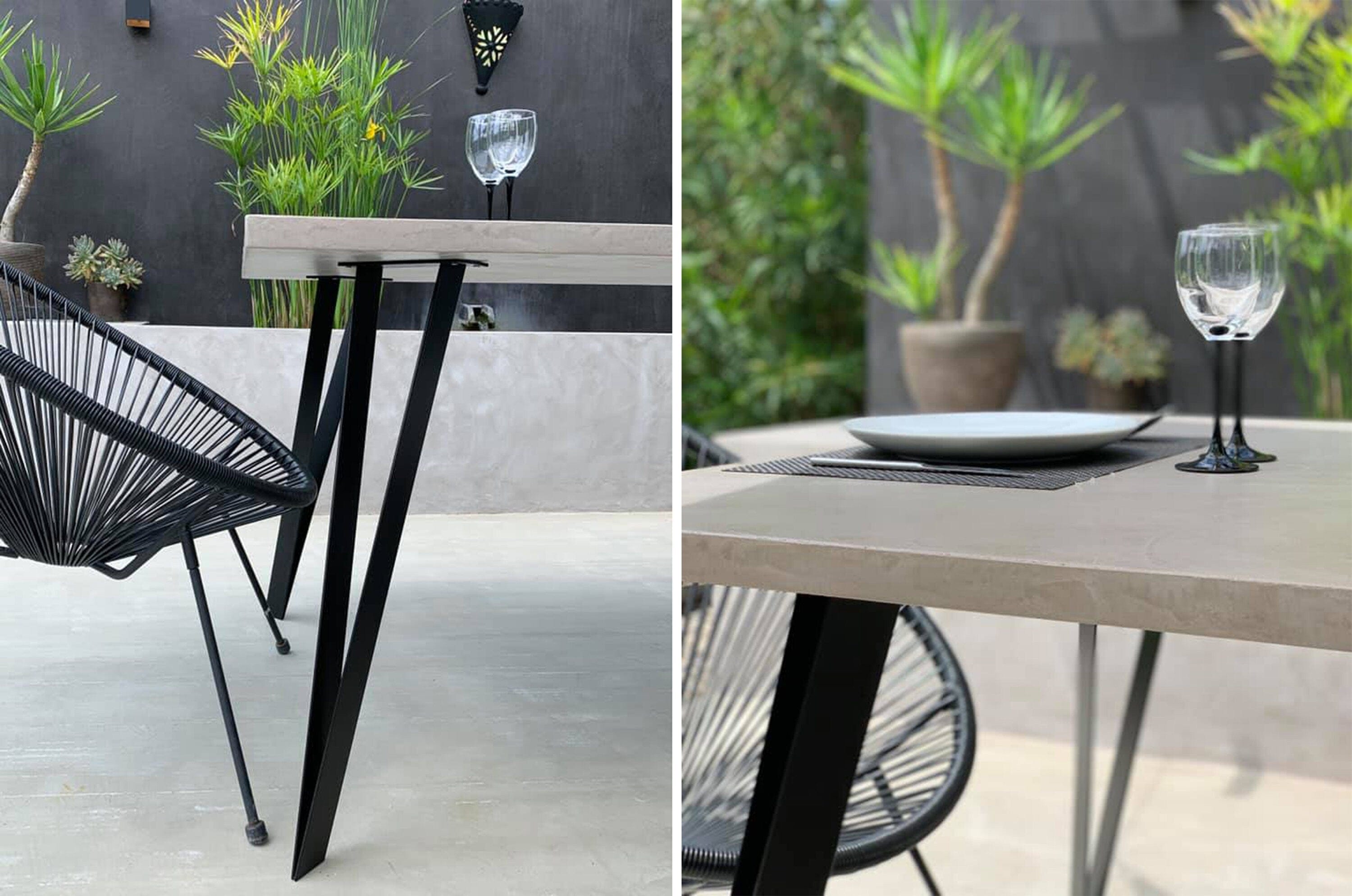 Table béton ciré de salle à manger