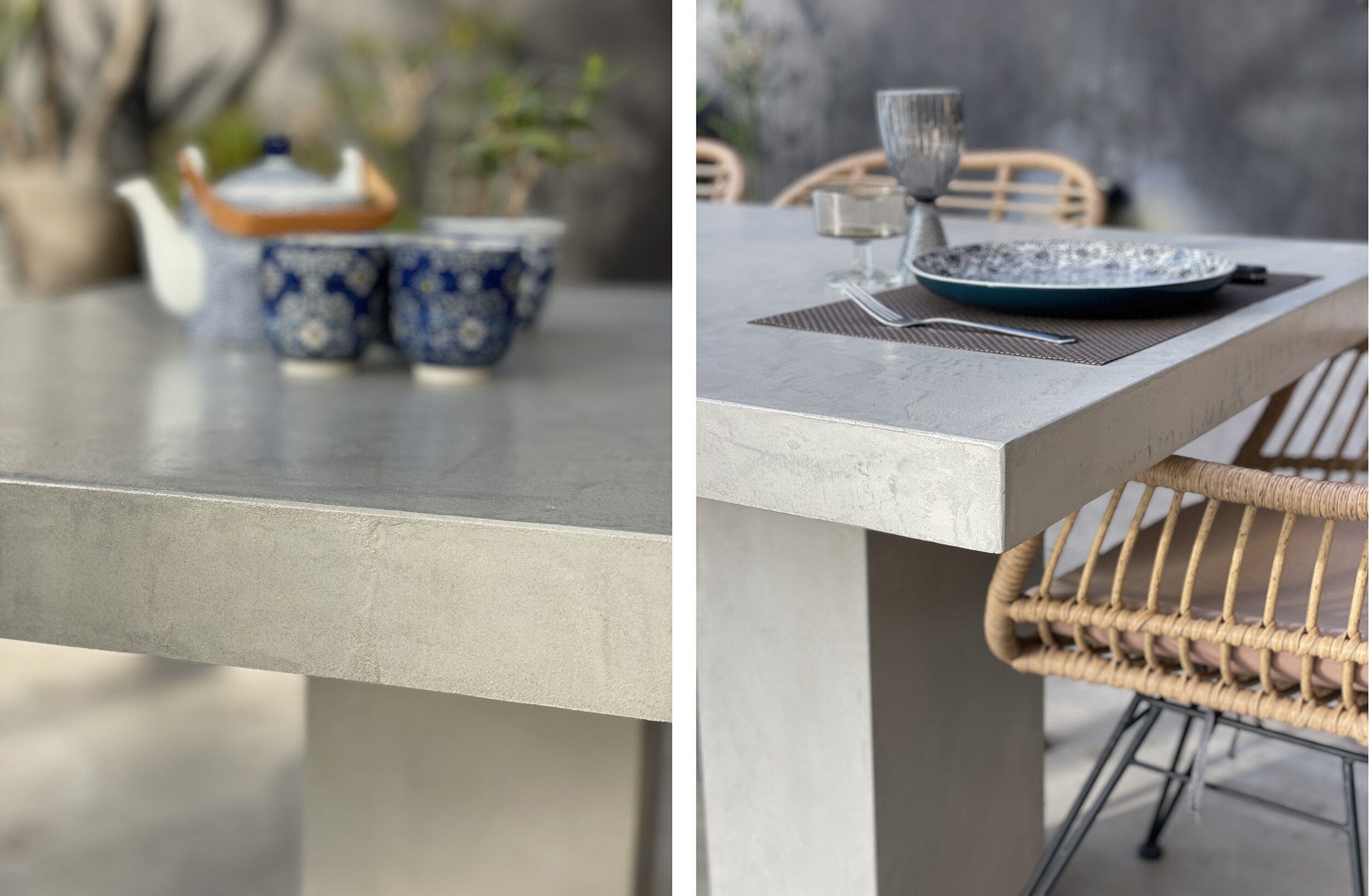 Table béton ciré maison