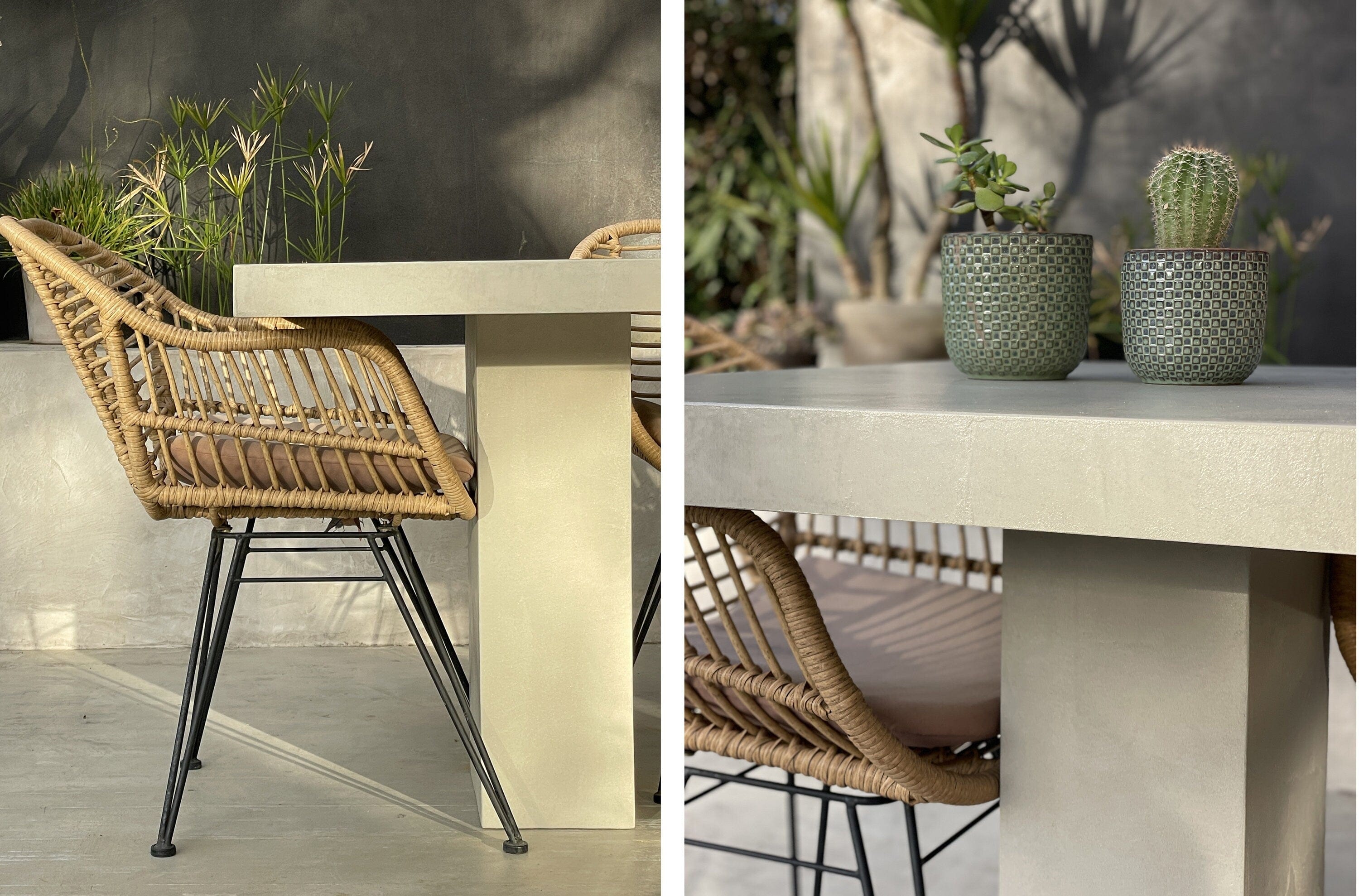 Table béton ciré maison