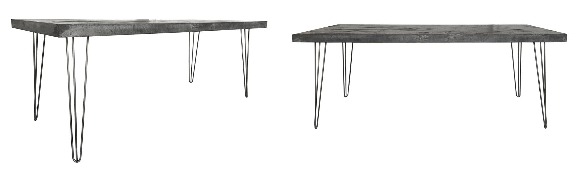 Table béton ciré pied métallique