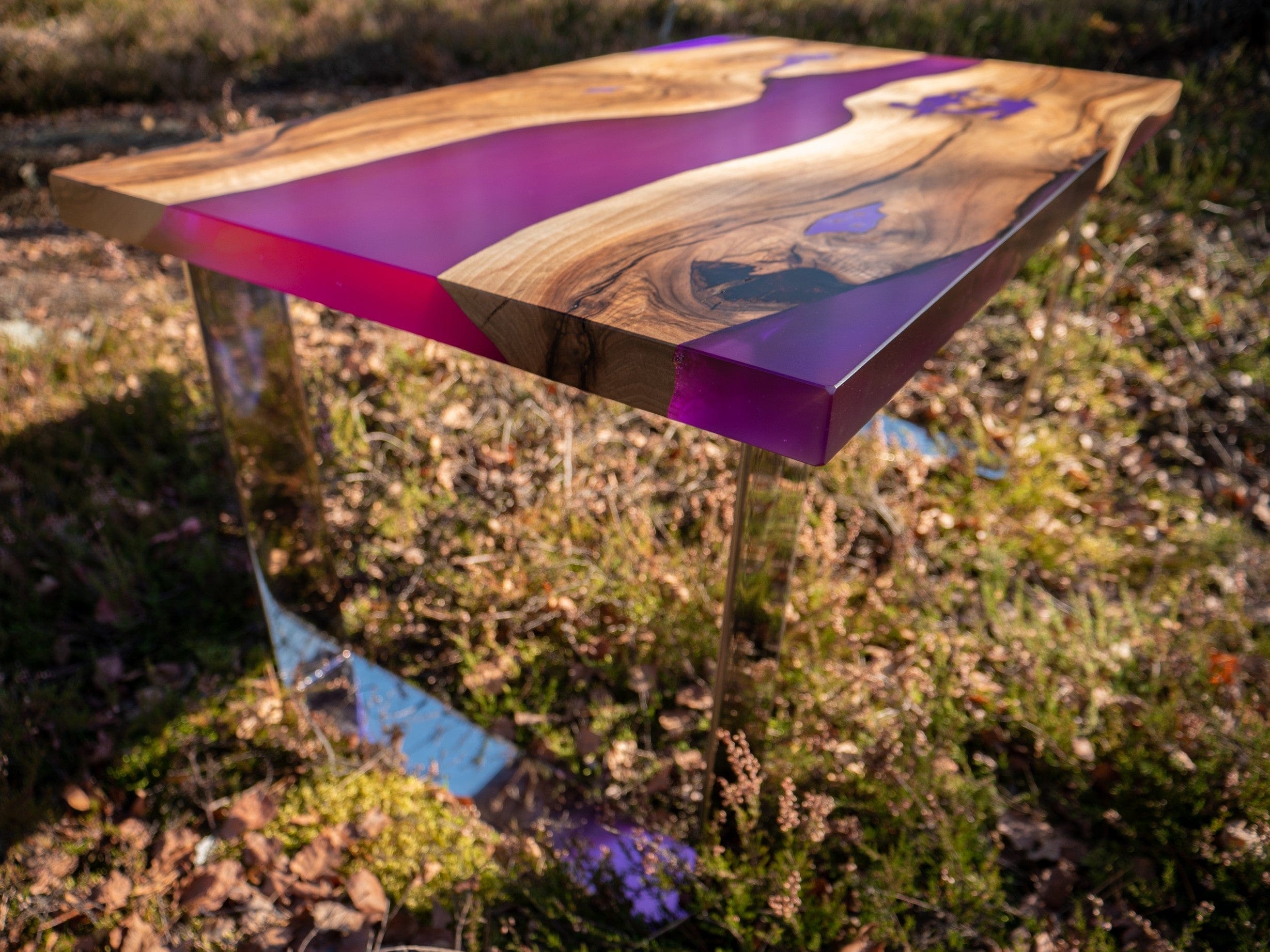 Table bois et époxy