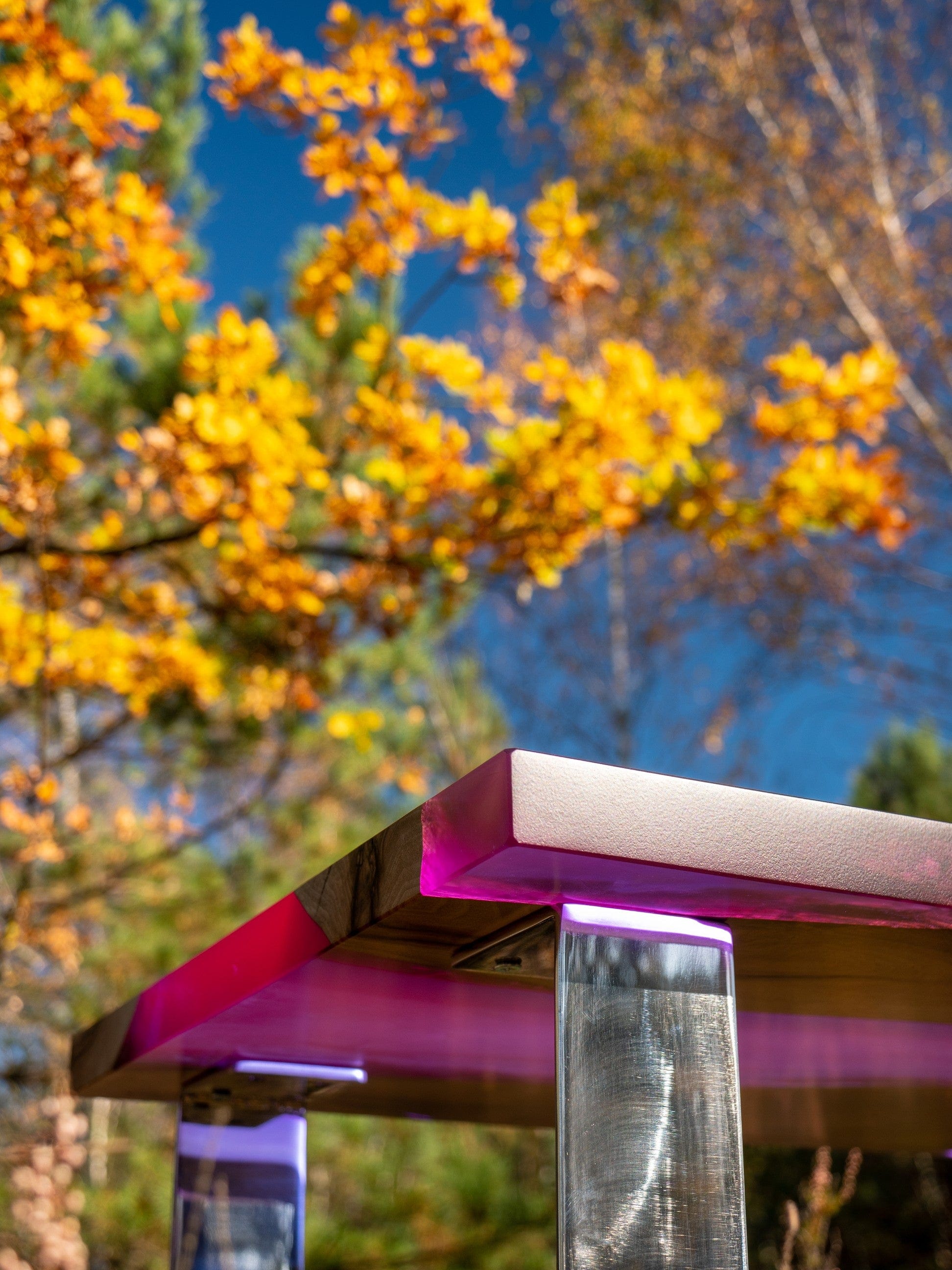 Table bois et époxy