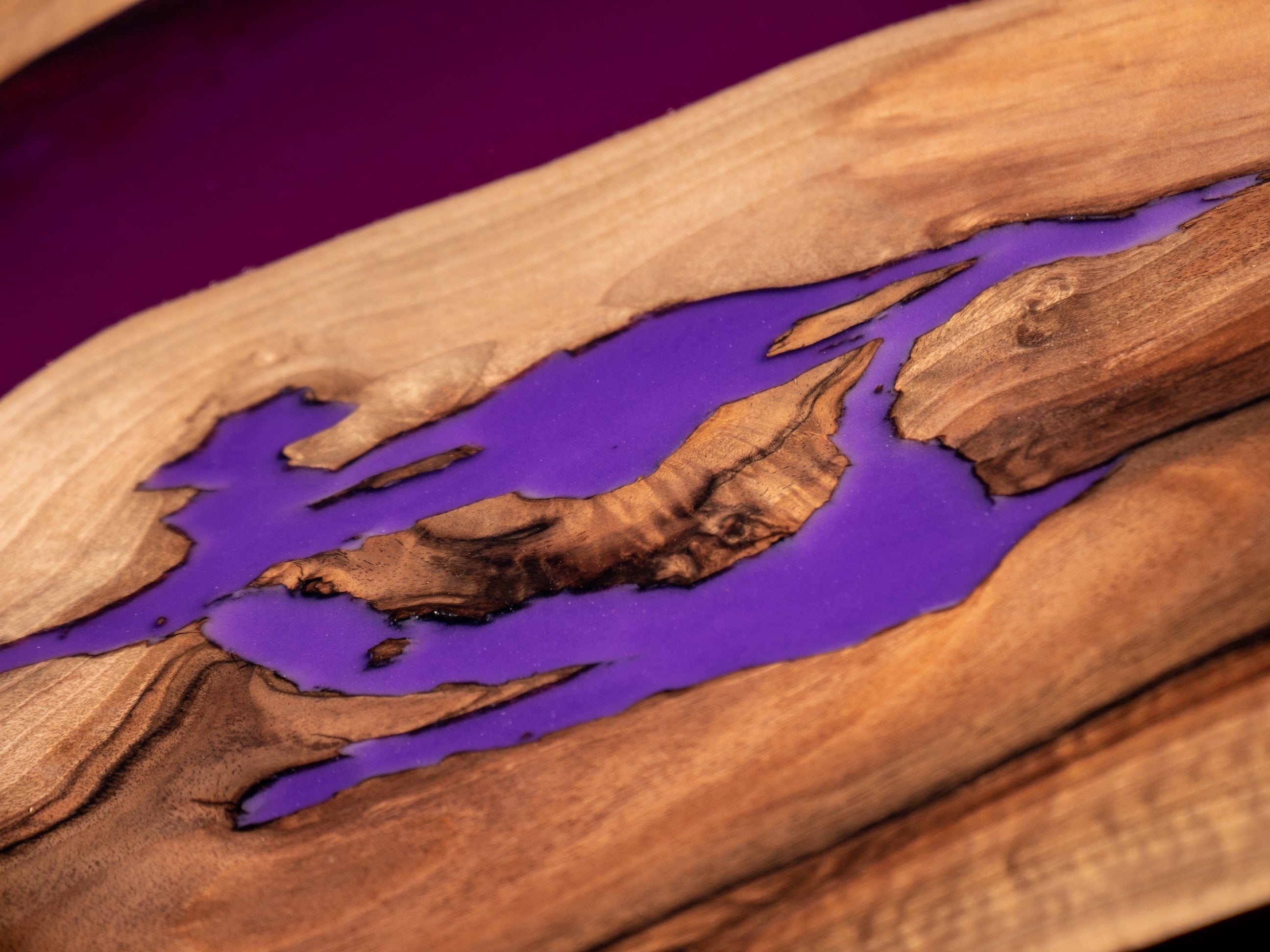 Table bois et époxy