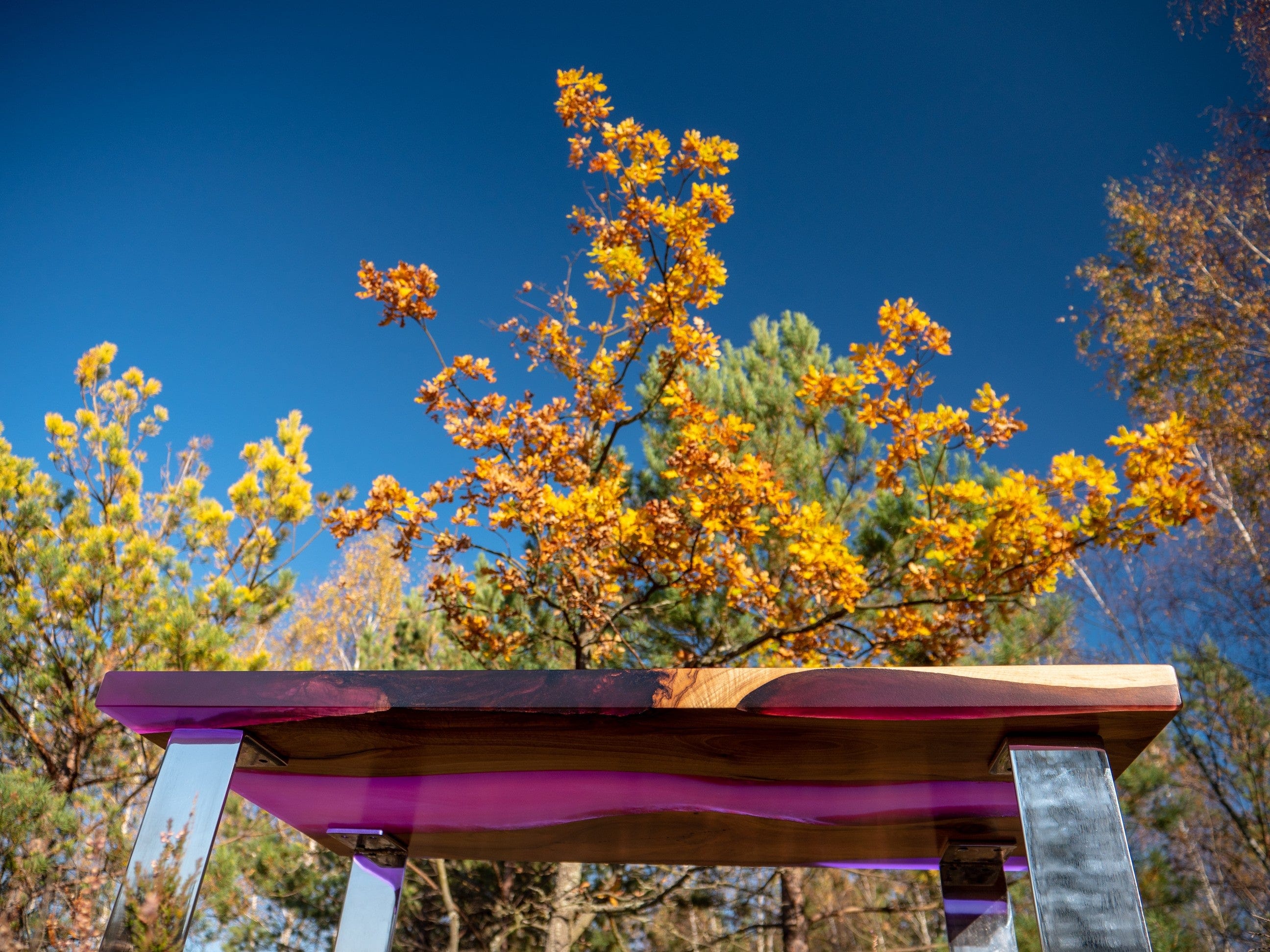 Table bois et époxy