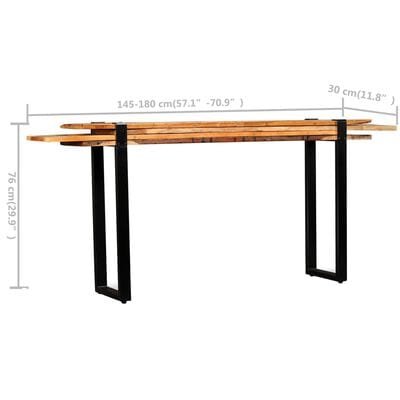Table console en bois massif