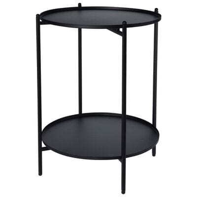 Table d appoint noir metal