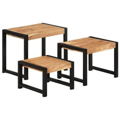 Table D'appoint Lot De 2 Effet Marbré Table Basse De Salon Ronde