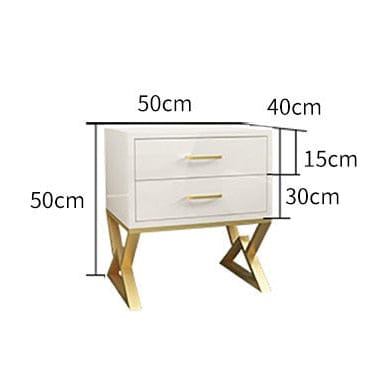 Table de chevet blanc et bois