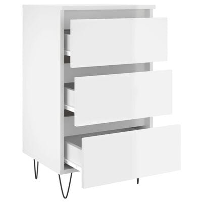 Table de chevet blanche haute