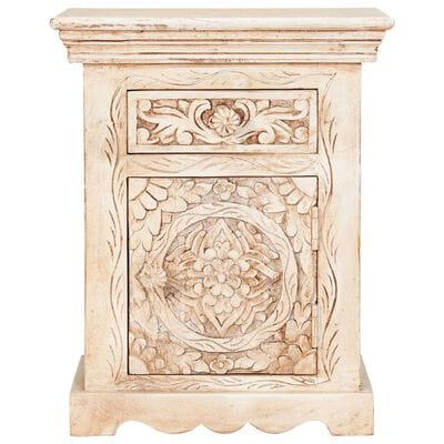 Table de chevet bois clair