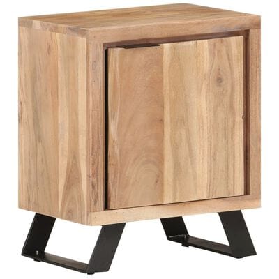 Table de chevet bois et metal