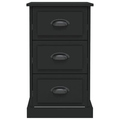 Table de chevet bois et noir