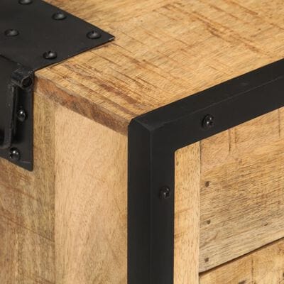 Table de chevet bois foncé