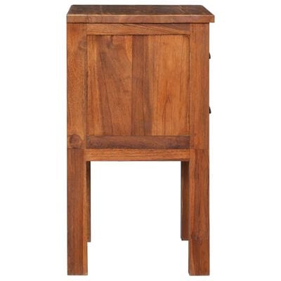 Table de chevet bois foncé